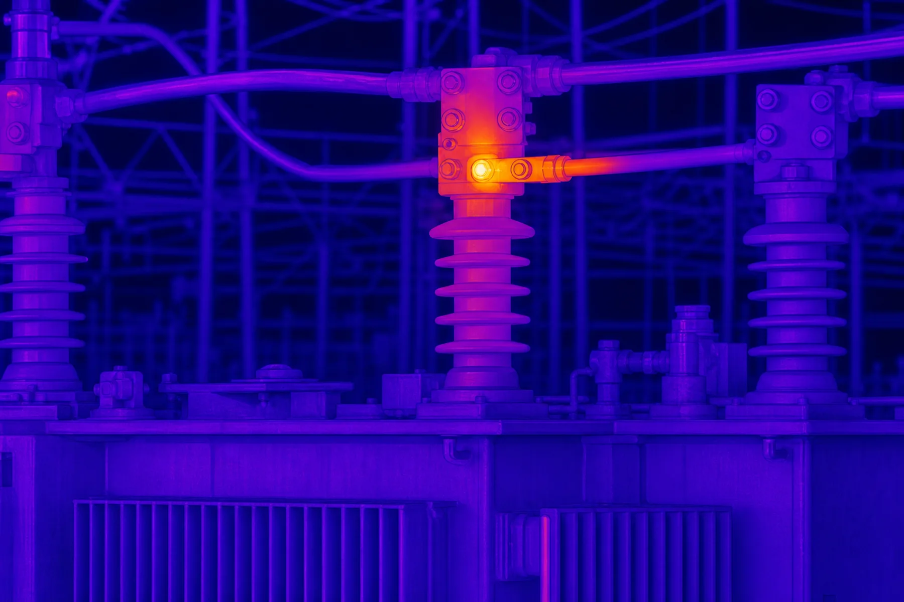 Thermal evidence of a localized grid connector anomaly prepared for asset-level condition tracking